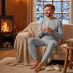 Men’S Fleece Thermal Underwear Set Ultra Soft Long Johns Base Layer 2Pc Top Pants