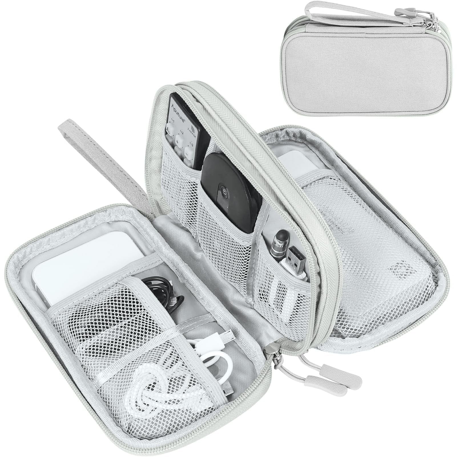 Travel Cable Organizer, Electronics Organizer Waterproof Cable Storage Bag with Zipper