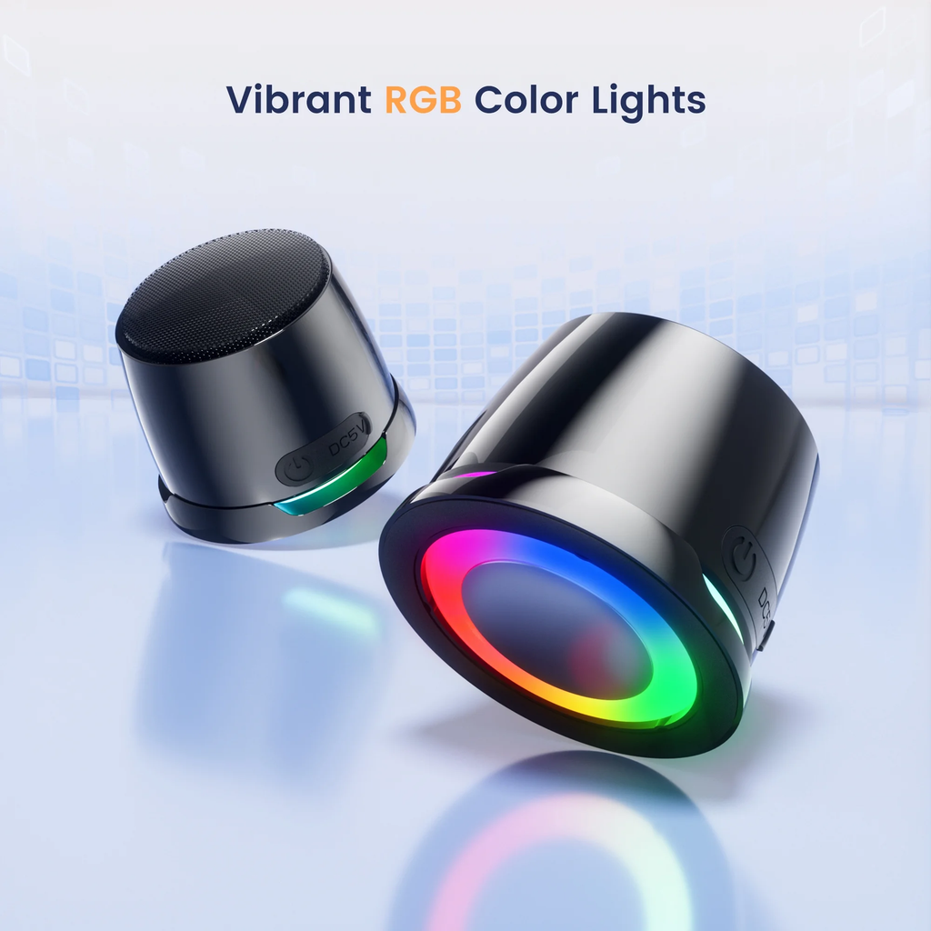 Portable Mini Magnetic Bluetooth Speaker – BT 5.3, TWS Stereo, Phone Stand & Metal Mount