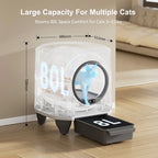 Self Cleaning Cat Litter Box Smart Automatic Litter Box with App Control, White