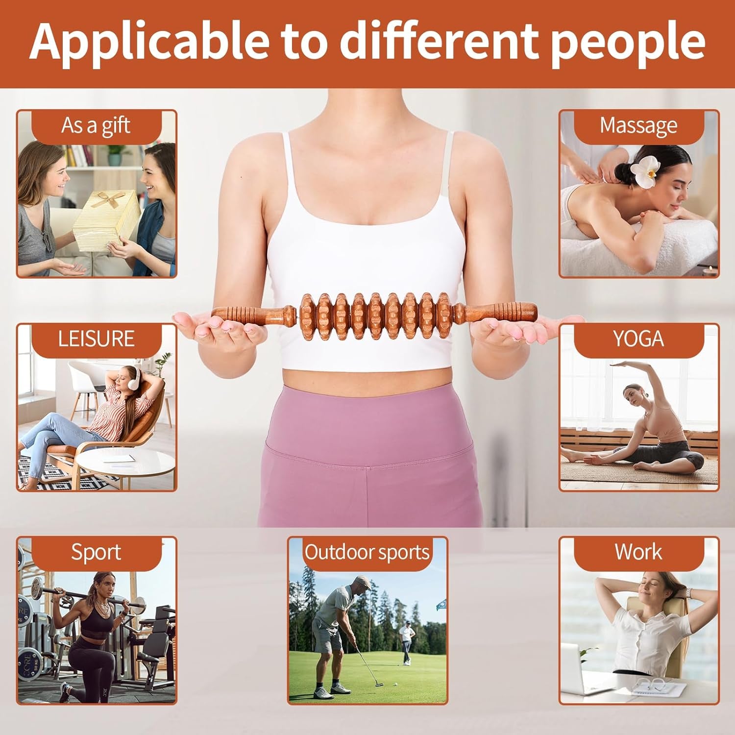 3-In-1 Wood Therapy Massage Tools Wooden Lymphatic Drainage Massager Maderoterap