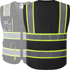 Hi Vis Reflective Safety Vests for Men Women High Visibility Vest with Pockets M