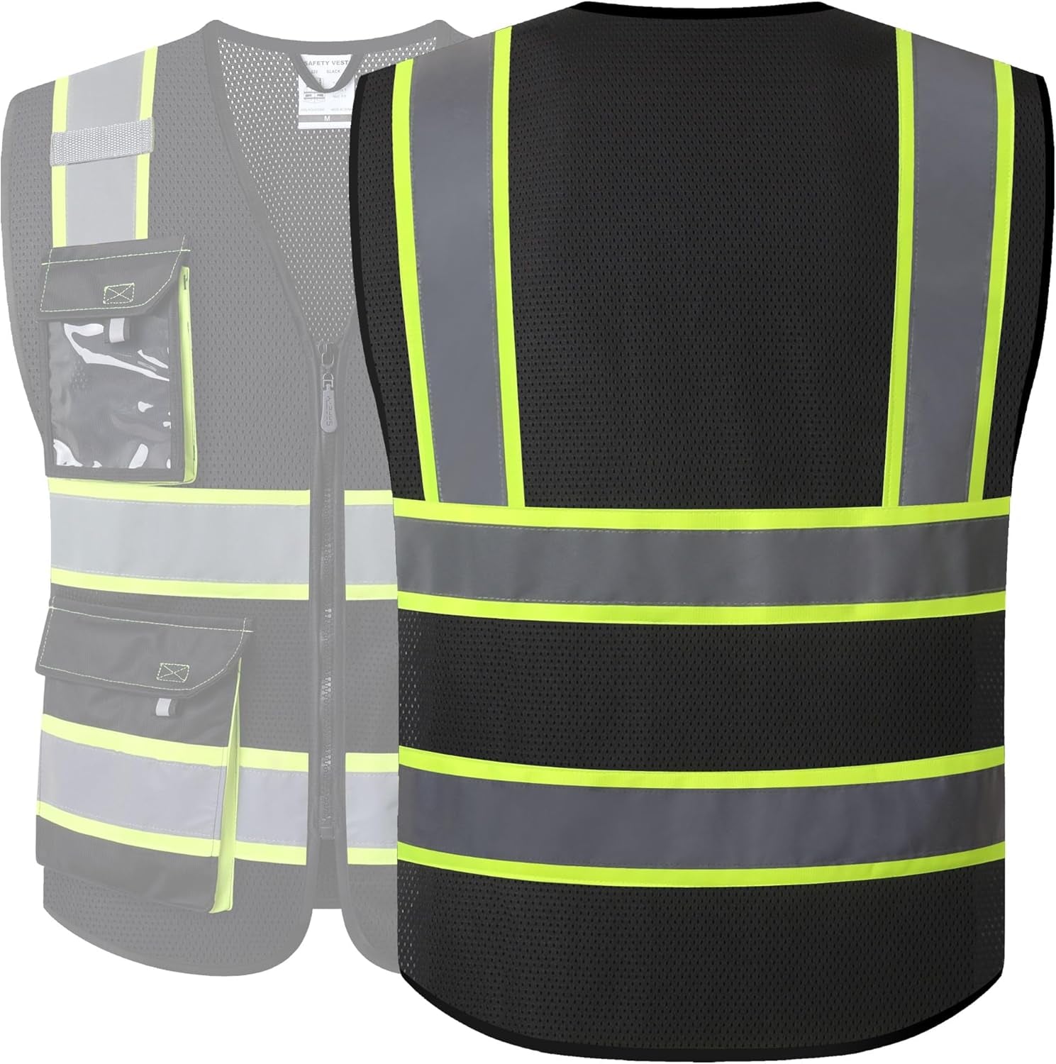 Hi Vis Reflective Safety Vests for Men Women High Visibility Vest with Pockets M