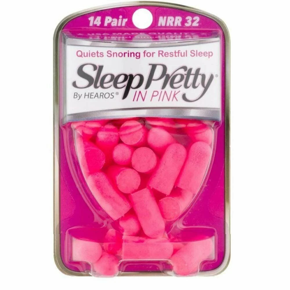 Earplugs Sleep Pretty in Pink Silky Smooth, 14 Pair, 2-Pack