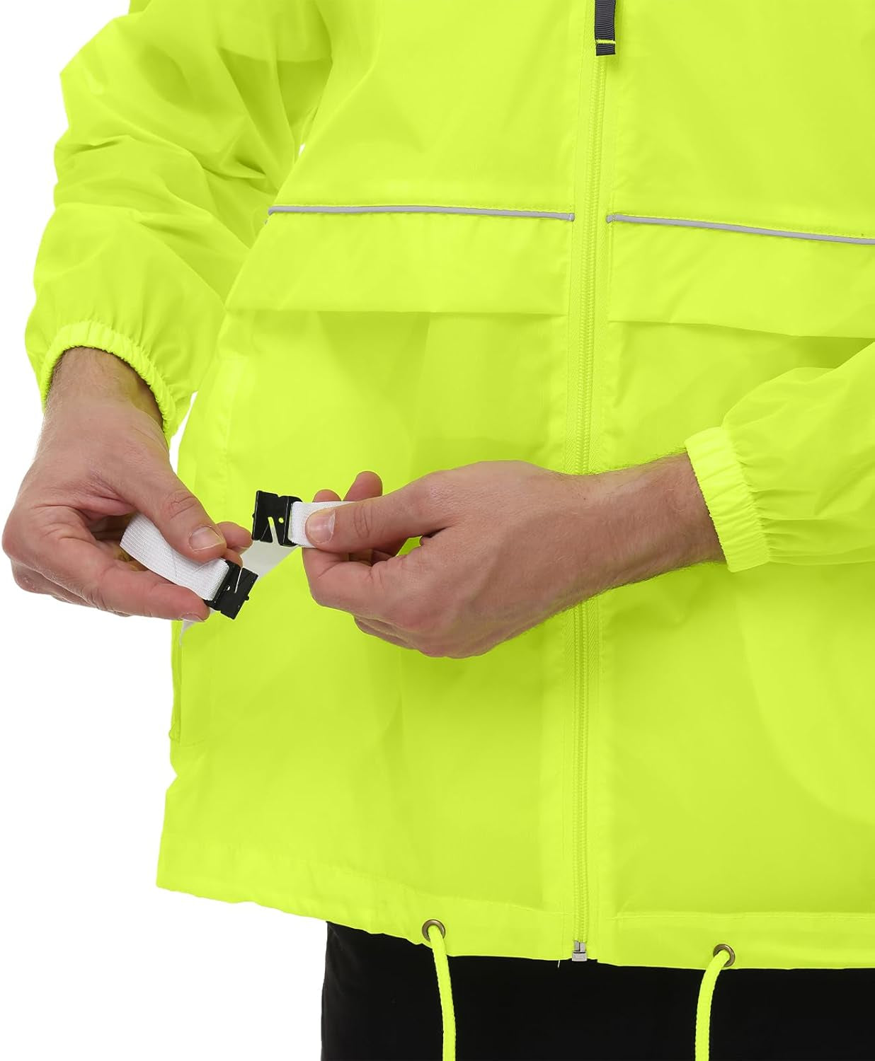 Men'S Rain Jacket Cycling Running Jackets Waterproof Raincoat with Hood Windbreaker Hiking Jacket Rain Coat