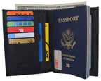 RFID Blocking Leather Passport Holder Wallet Cover Case Travel for Men and Women