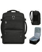 Business Travel Backpack Fits 17 Inch Laptop for Personal Item Bag 18X14X8 Clamshell Opening Carry on Laptop Backpack for Men with Wet Pocket, Black