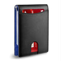 RFID Blocking Protection Men'S Modern Card Wallet, Black