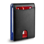RFID Blocking Protection Men'S Modern Card Wallet, Black