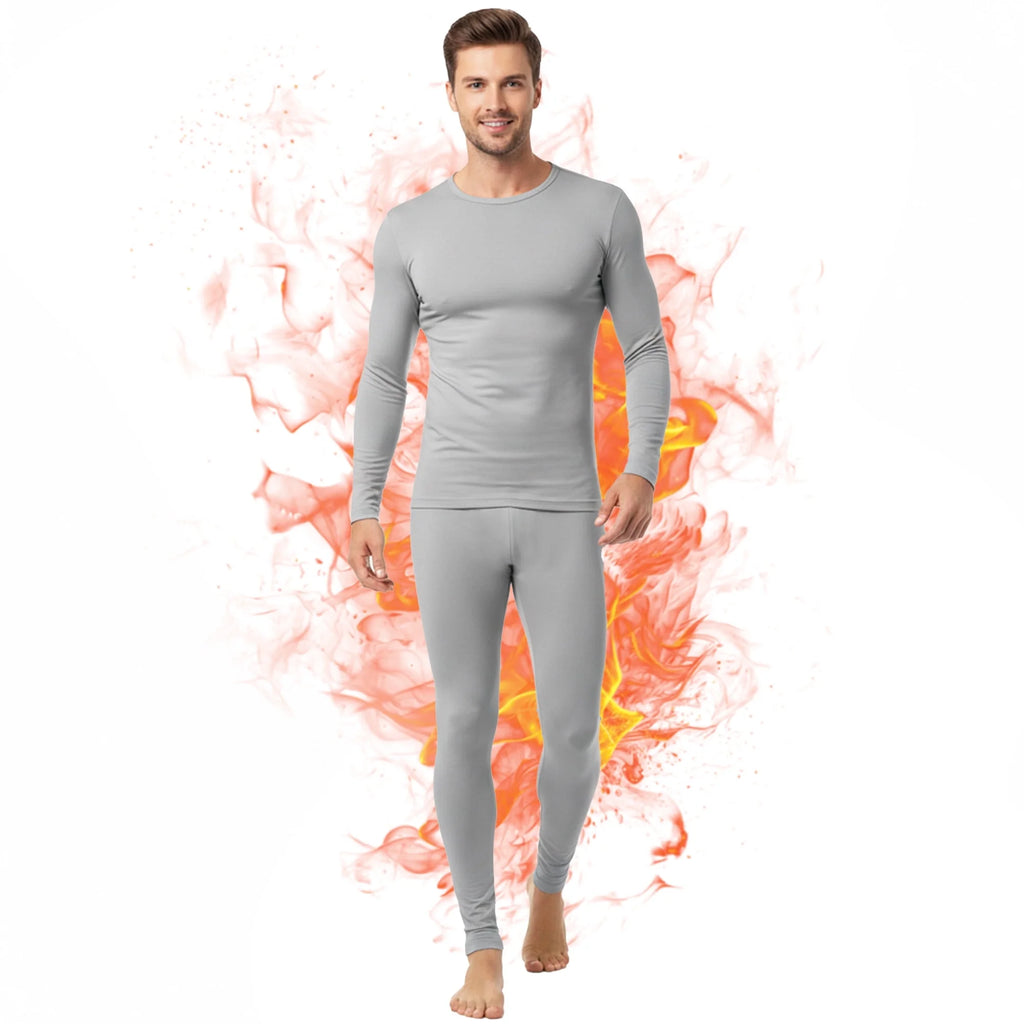 Men’S Fleece Thermal Underwear Set Ultra Soft Long Johns Base Layer 2Pc Top Pants