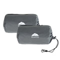 Ultra Compact Airplane Travel Blanket Throw 2 Pack – Gray