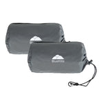 Ultra Compact Airplane Travel Blanket Throw 2 Pack – Gray