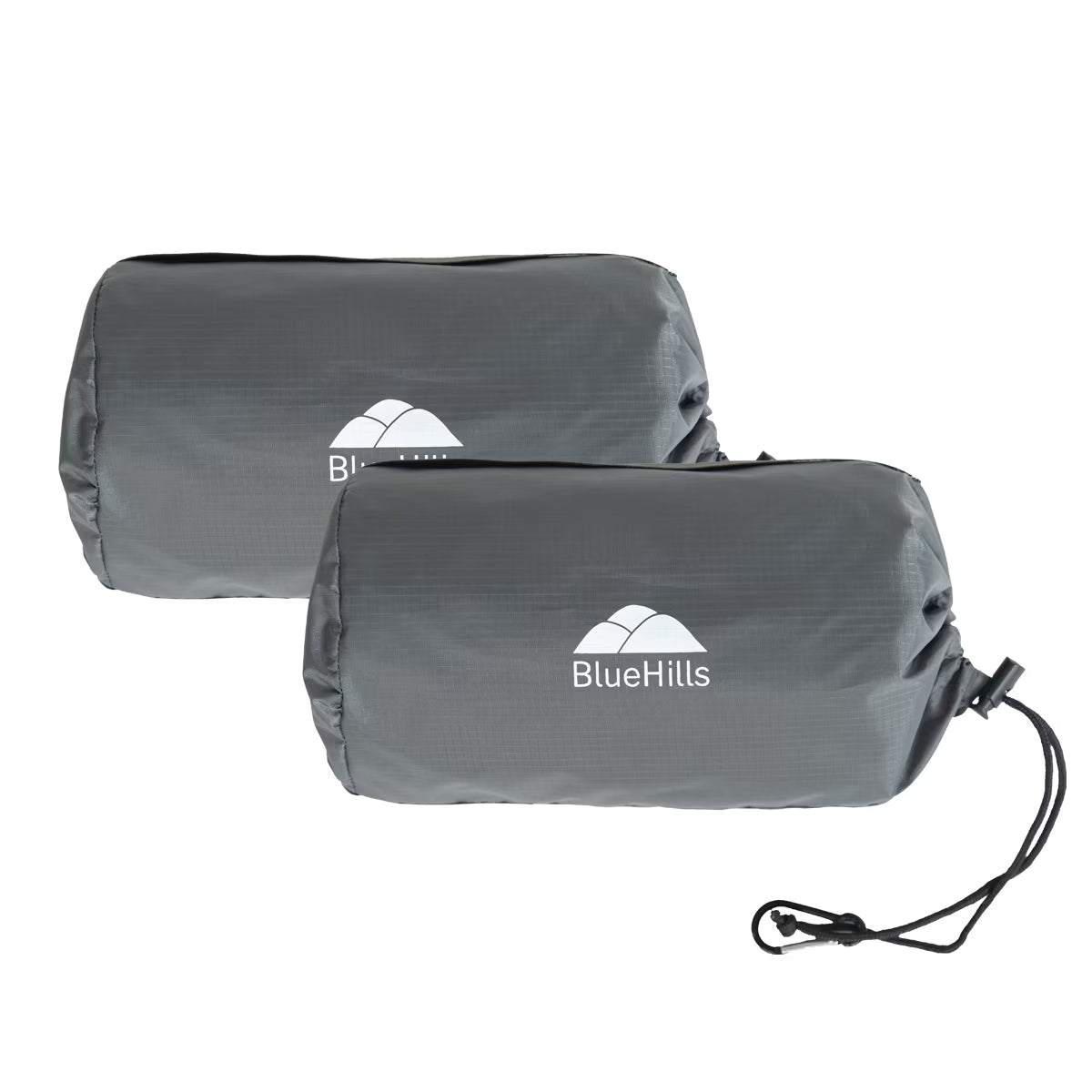 Ultra Compact Airplane Travel Blanket Throw 2 Pack – Gray