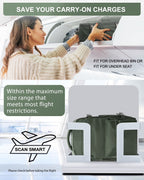 Travel Vacuum Backpack with Air Pump, Vacuum Seal Carry on Backpack for Airplanes, Vacuum Back Pack for Travel Backpack with Vacuum Compression Business Day Vacpack Backpack for Women Men Green