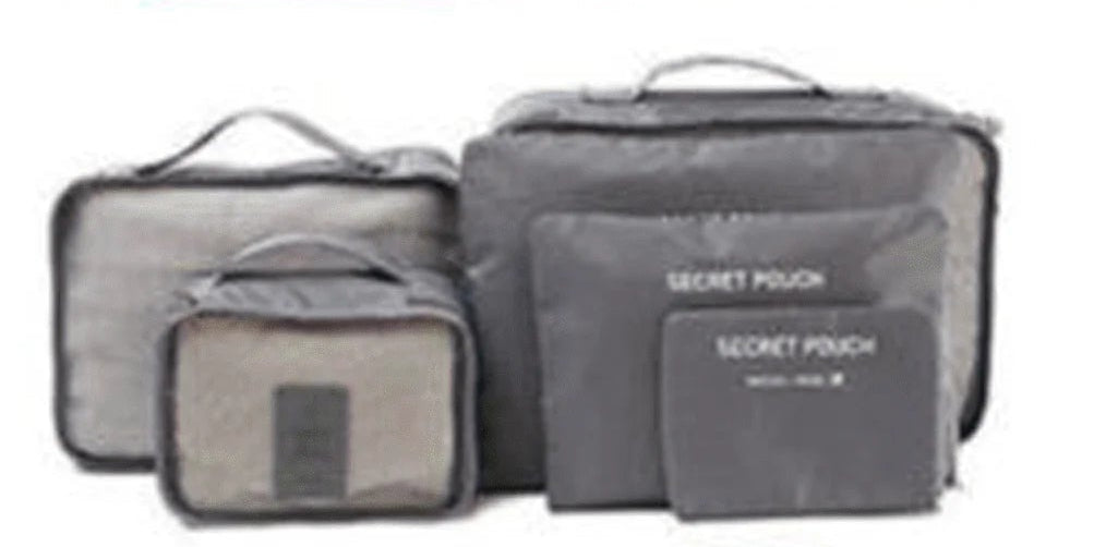 6Pcs Travel Storage Bag Set for Clothes Luggage Packing Cube Organizer Suitcase