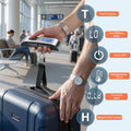 Digital Luggage Scale, 110LB Portable Handheld Baggage Scale for Travel, Suitcase Scale with Hook, Battery Included with Overweight Alert, White Backlight LCD Display - Silver