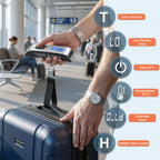Digital Luggage Scale, 110LB Portable Handheld Baggage Scale for Travel, Suitcase Scale with Hook, Battery Included with Overweight Alert, White Backlight LCD Display - Silver