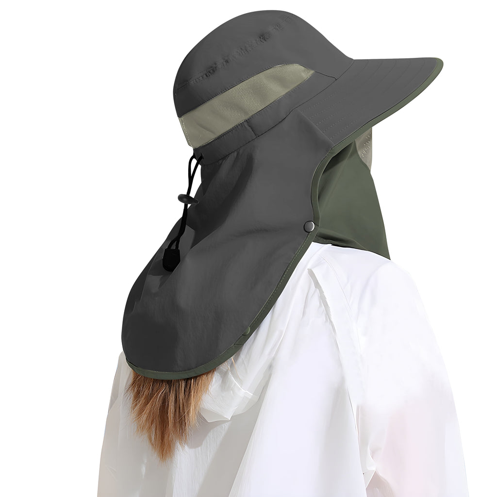 Nylon Sun Hats for Women and Men UPF 50+ Sun Protection and Neck Flap,Bucket Hat for Men and Women