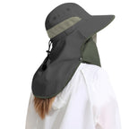 Nylon Sun Hats for Women and Men UPF 50+ Sun Protection and Neck Flap,Bucket Hat for Men and Women
