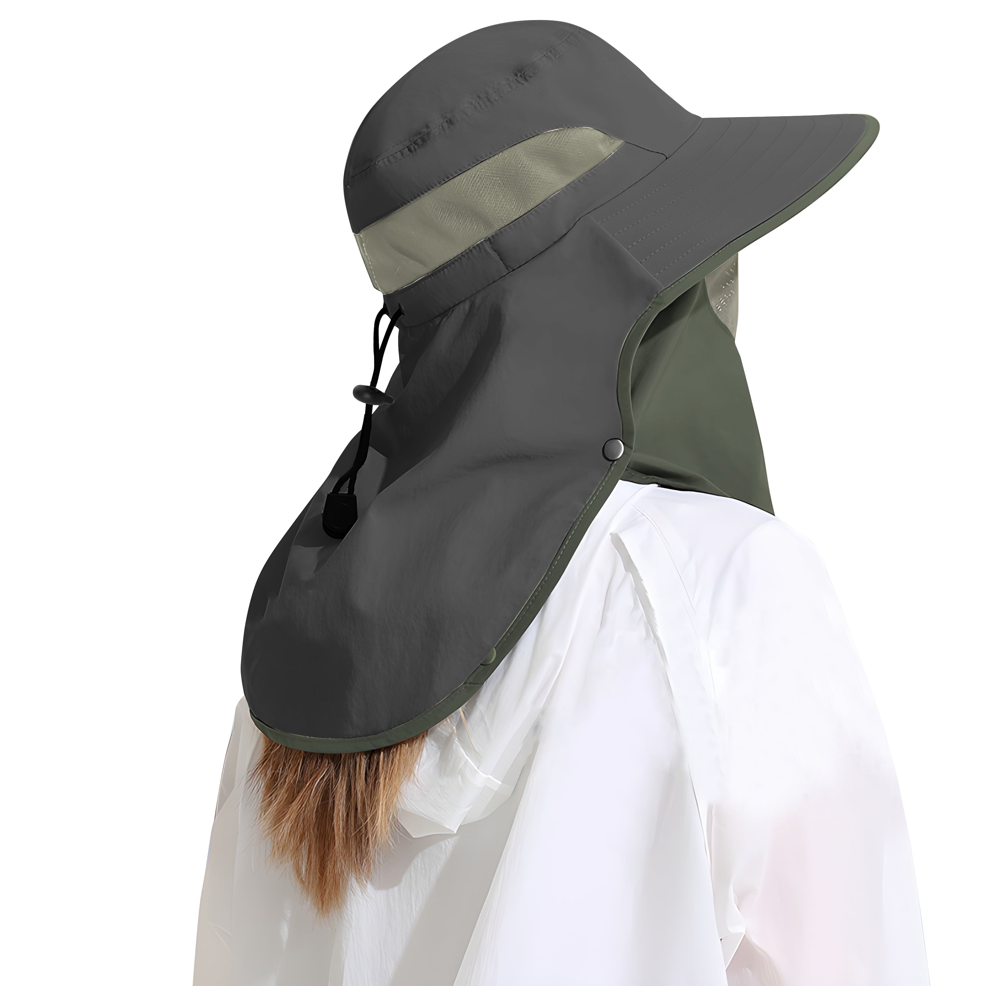 Nylon Sun Hats for Women and Men UPF 50+ Sun Protection and Neck Flap,Bucket Hat for Men and Women