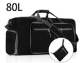 28" Travel Duffle Bag for Men, 80L Foldable Travel Duffel Bag with Shoes Compartment, Overnight Bag for Men Women Waterproof & Tear Resistant, Travel Bag for Traveling Camping Touring, Black