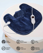 Extra Large Heating Pad for Shoulders Neck and Back, 9 Temperature Settings, FSA HSA Eligible, 19"X 24"，Birthday Valentine'S Gifts for Women Men, Blue