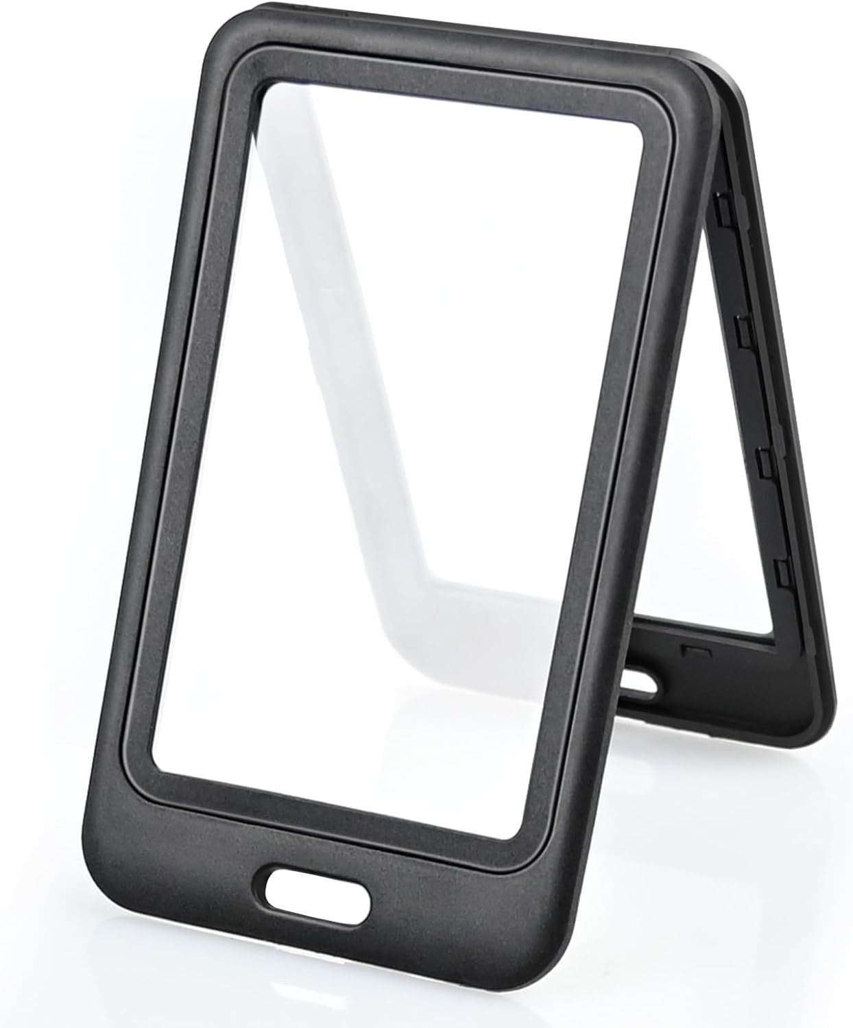 3 Pack Vertical Hard Plastic ID Badge Holder, Double-Sided Card Protector