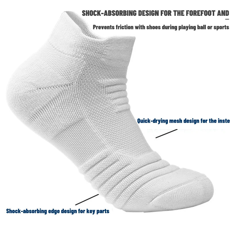 Running Compression Socks for Men Women Anti-Blister Moisture Wicking Athletic Hiking Basketball Socks Cushion Socks