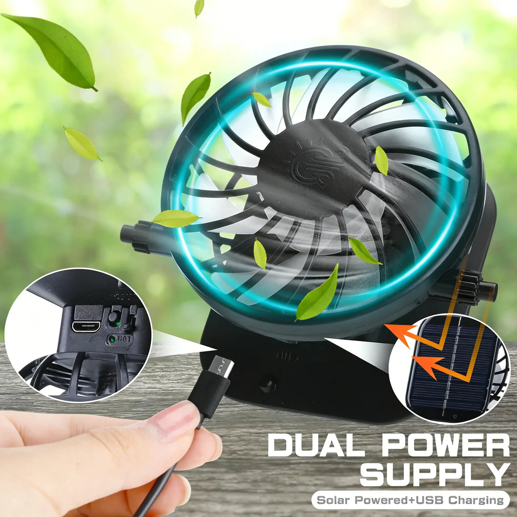 2026 Outdoor Wide Brim Cooling Hat with Dual Fans, UPF 50+ Sun Protection, Waterproof Breathable Rechargeable Hat for Fishing, Camping, Gardening & Outdoor Sports, Long-Lasting Summer Cooling Gift, Perfect Father’S Day Gift for Dad & Husband