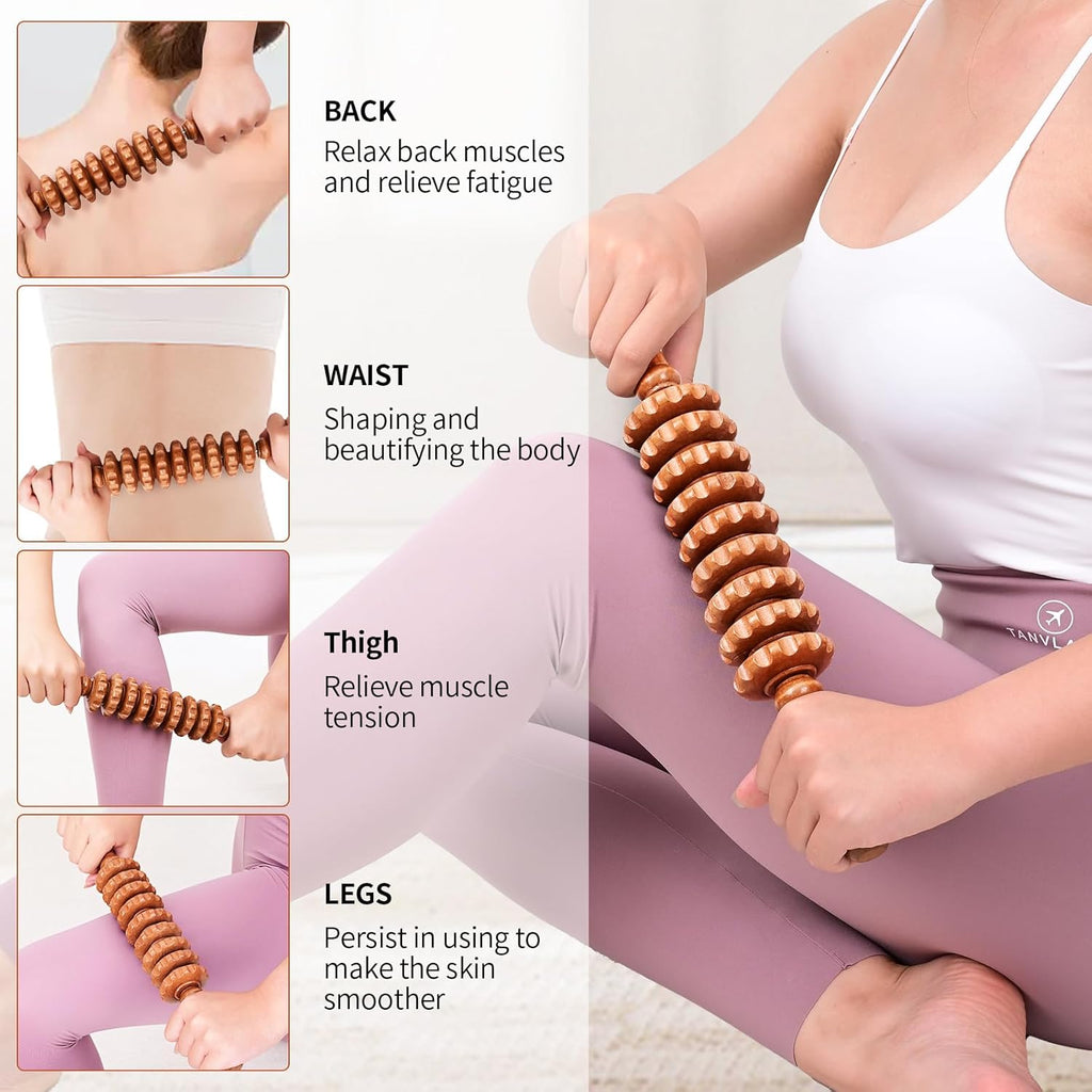 3-In-1 Wood Therapy Massage Tools Wooden Lymphatic Drainage Massager Maderoterap