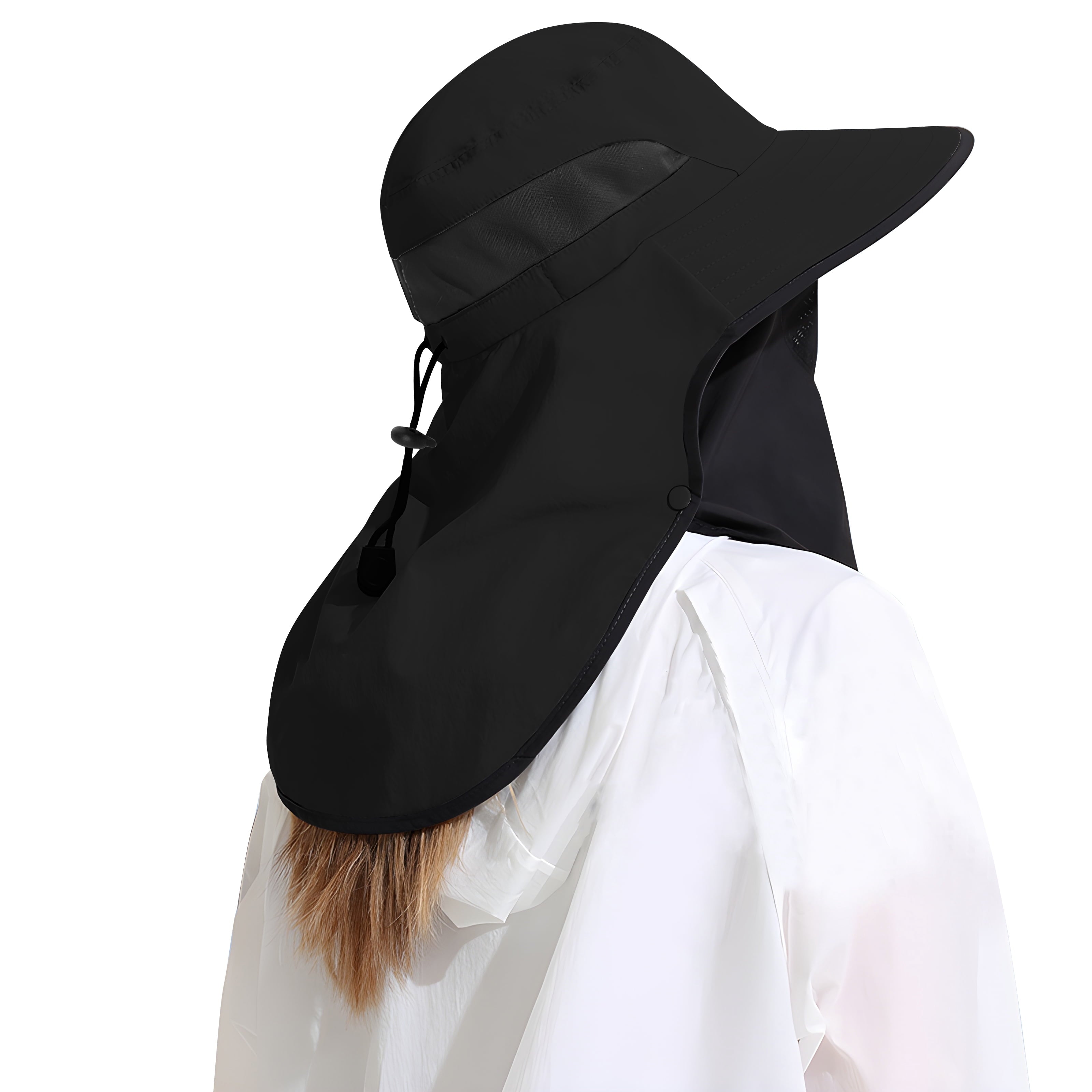 Nylon Sun Hats for Women and Men UPF 50+ Sun Protection and Neck Flap,Bucket Hat for Men and Women