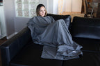 Ultra Compact Airplane Travel Blanket Throw 2 Pack – Gray