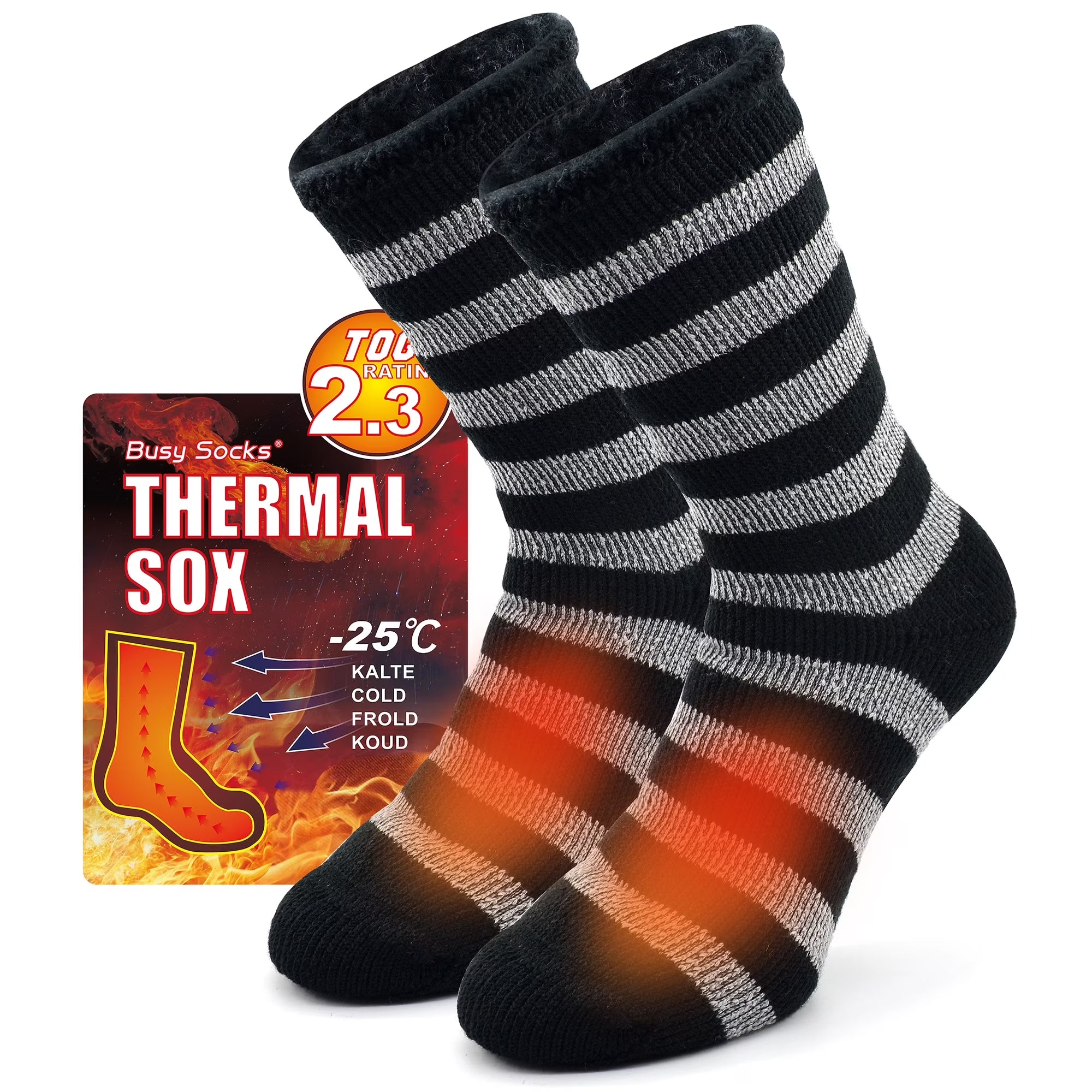Calcetines De Snowboard Para Hombre, Pesados Y Cómodos, Grande, Raya Gris Oscuro
