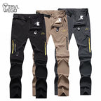 Men'S Camping Hiking Pants Trekking High Stretch Summer Thin Waterproof Quick Dry Uv-Proof Outdoor Travel Trousers