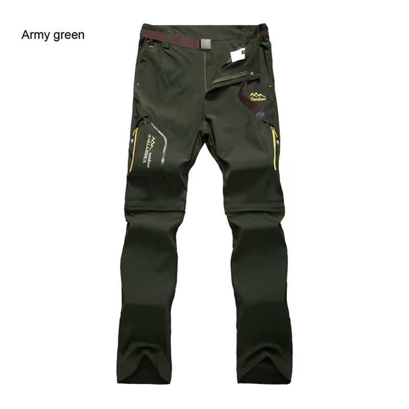Men'S Camping Hiking Pants Trekking High Stretch Summer Thin Waterproof Quick Dry Uv-Proof Outdoor Travel Trousers