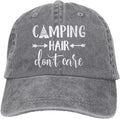 Unisex Camping Hair Don'T Care Vintage Adjustable Baseball Cap Denim Dad Hat