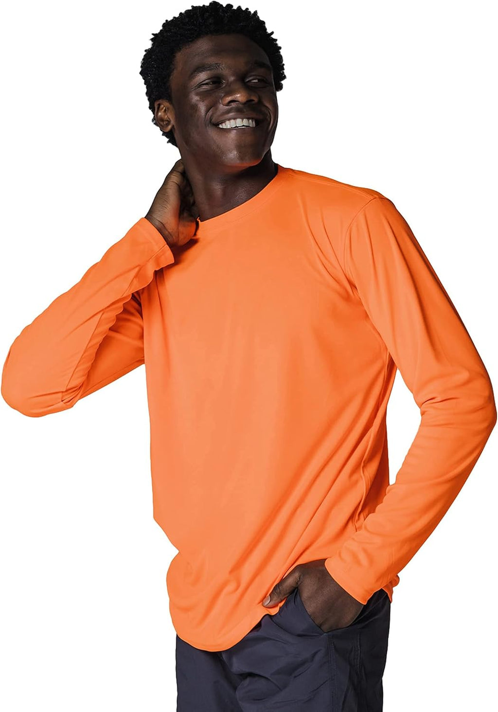 Men'S Outdoor UPF 50+ Long Sleeve T-Shirt, UV Sun Protection for Fishing, Running, Hiking, Swimming