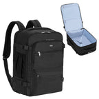 Business Travel Backpack Fits 17 Inch Laptop for Personal Item Bag 18X14X8 Clamshell Opening Carry on Laptop Backpack for Men with Wet Pocket, Black