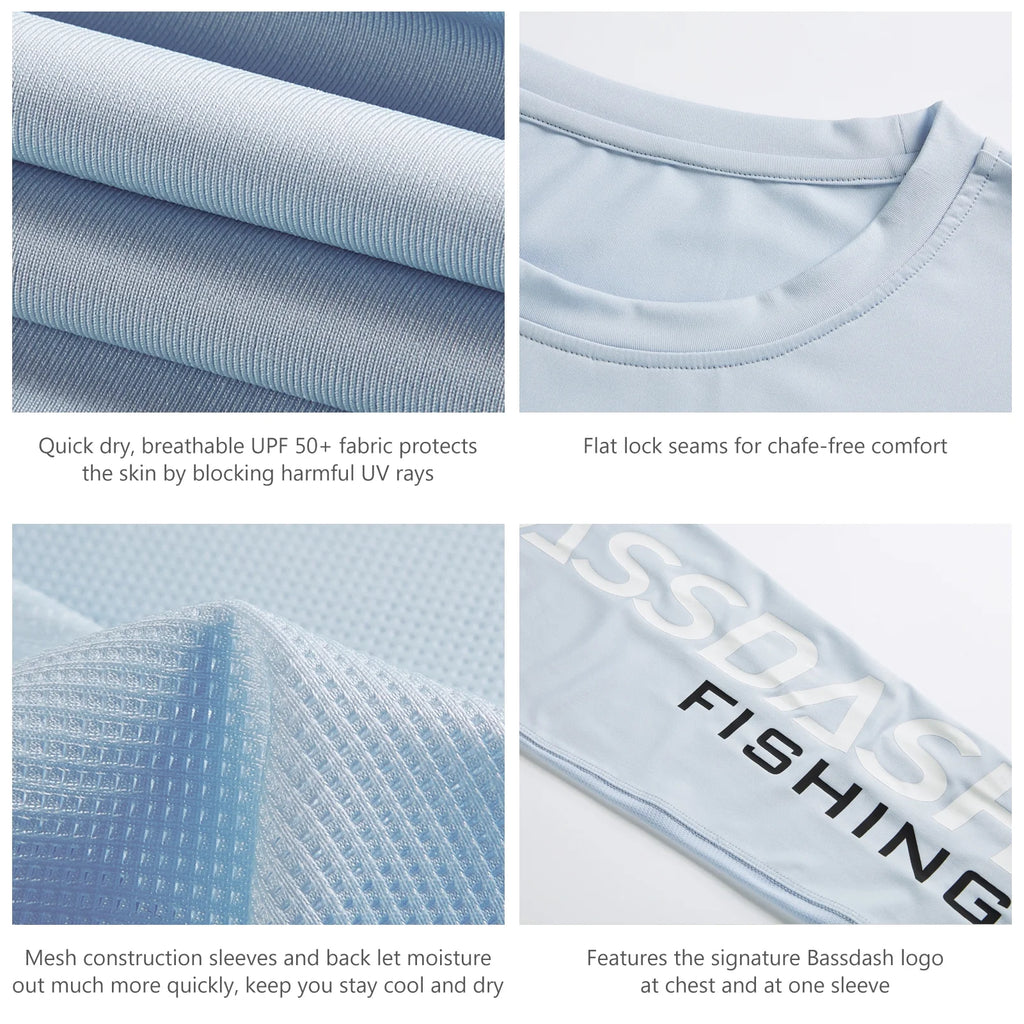 Fishing T Shirts for Men UV Sun Protection UPF 50+ Long Sleeve Tee T-Shirt