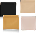 4Pcs One Push Open Leather Self Close Small Bags for Women Cosmetic- Men Purse Pocket Tiny Coin-Electronics Accessories Travel Toiletry Case Organizer for Card Headphones Charger Jewelry