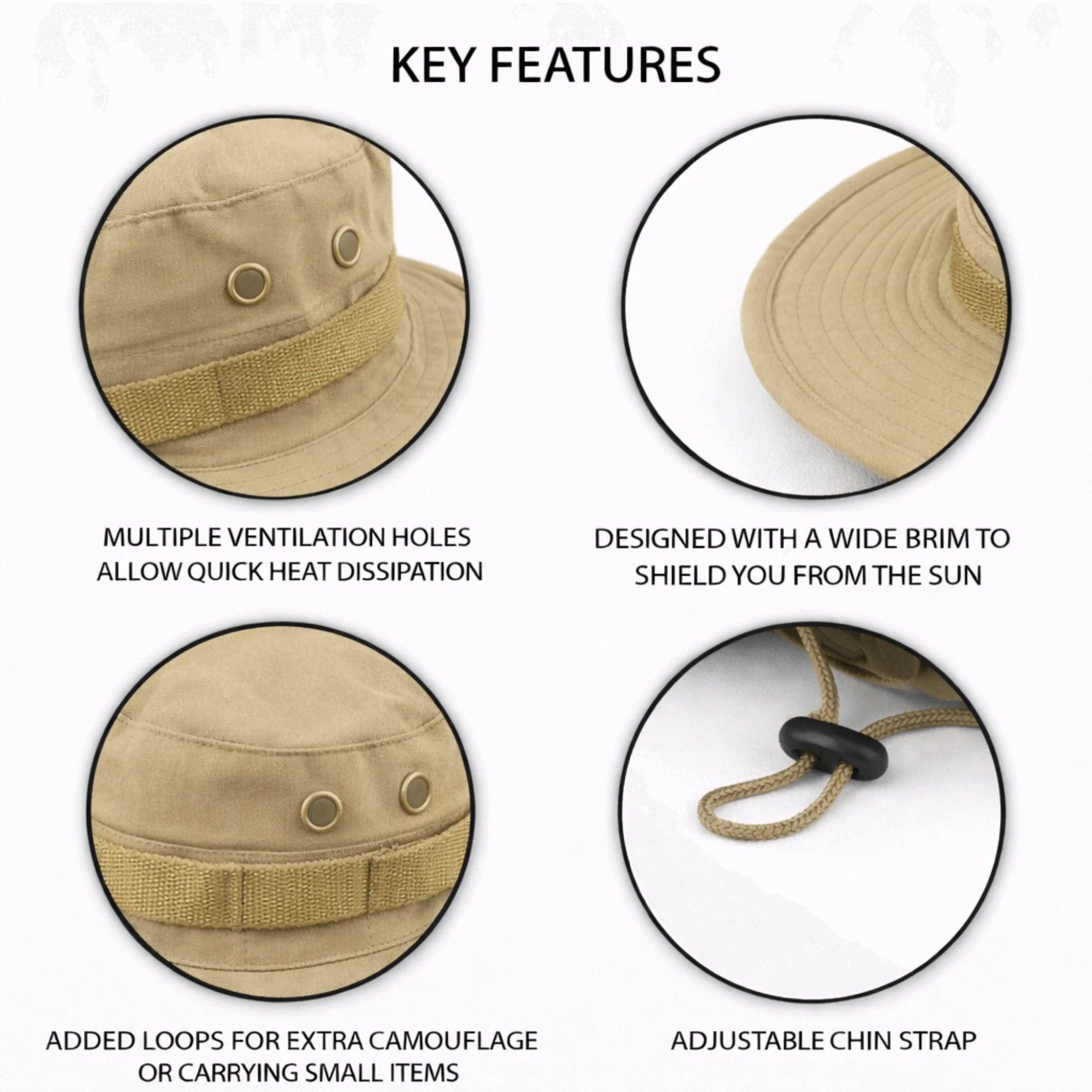 Xgear Tactical Wide Brim Boonie Bucket Hat
