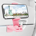 Universal Airplane Travel Phone Holder Mount, Hands-Free Viewing with Dual 360° Rotation, Black