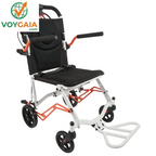 Lightweight Folding Transport Wheelchair for Adults & Seniors – 18 Lbs Aluminum Frame – Removable Turn over Armrests – Swing-Away Footrests – Locking Handbrake – 220 Lbs Capacity – Easy Fold & Carry – Ideal for Travel & Indoors
