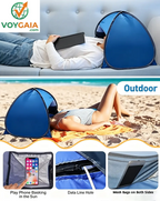 AMLANG Instant Pop up Mini Beach Shade Tent, Lightweight Automatic Sun Shelter Canopy for Head, Laptop & Pets, UV Resistant Portable Tent for Travel Camping Hiking