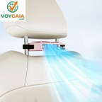 JOYTUTUS Fathersdaygift-2026 Car Seat Fan Sunvisor Clip Fan, USB Rechargeable Fan with LED Display, 360° Rotation, 100 Speeds Adjustment, Detachable Clip, Magic Tape, 20Hr 3000Mah Battery Summer Fan for Car Baby Stroller Backseat Handheld Cooling Fan High