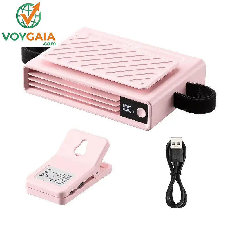 JOYTUTUS Fathersdaygift-2026 Car Seat Fan Sunvisor Clip Fan, USB Rechargeable Fan with LED Display, 360° Rotation, 100 Speeds Adjustment, Detachable Clip, Magic Tape, 20Hr 3000Mah Battery Summer Fan for Car Baby Stroller Backseat Handheld Cooling Fan High