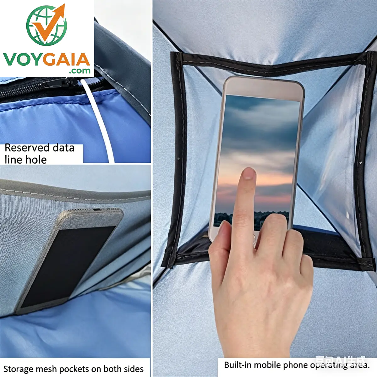 AMLANG Instant Pop up Mini Beach Shade Tent, Lightweight Automatic Sun Shelter Canopy for Head, Laptop & Pets, UV Resistant Portable Tent for Travel Camping Hiking