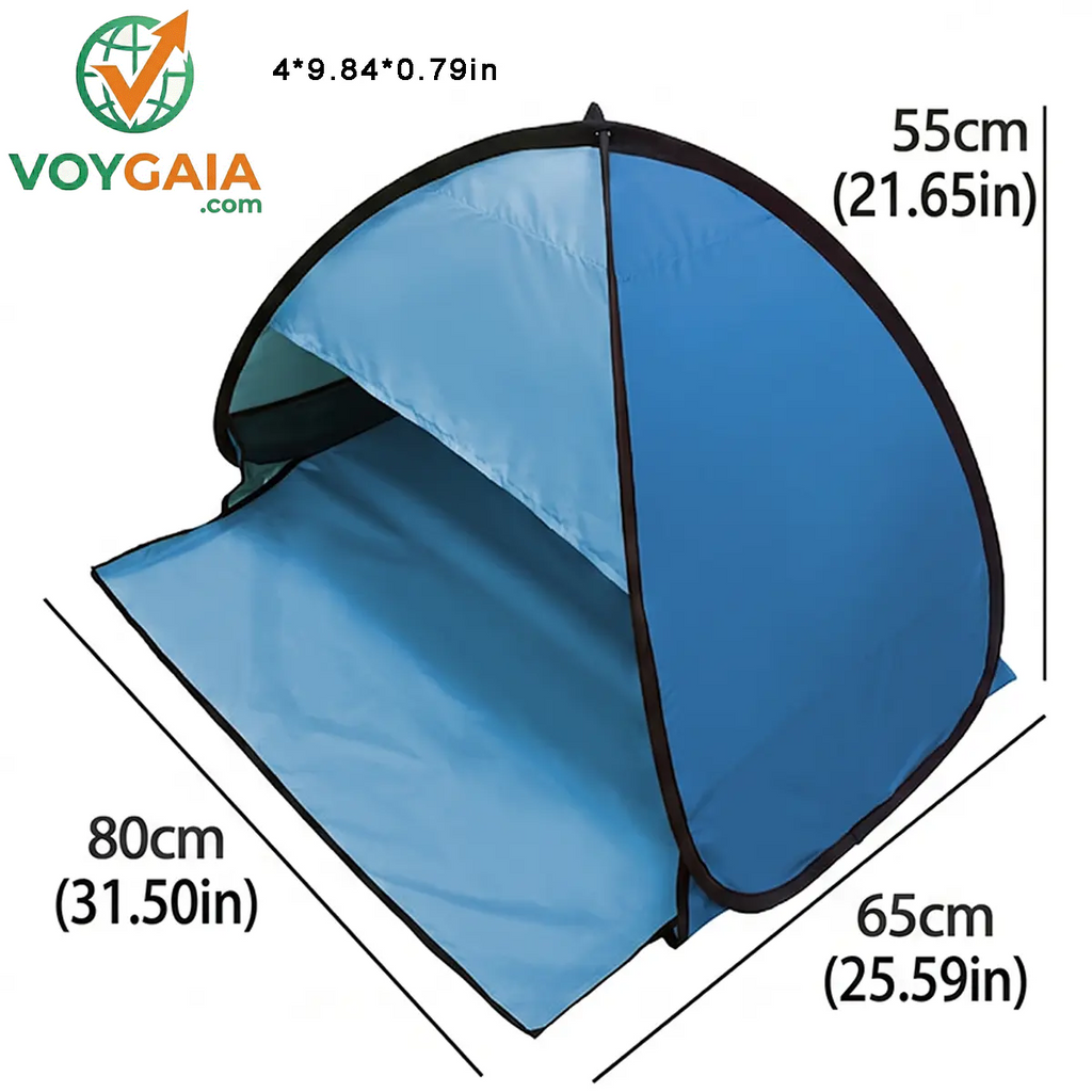 AMLANG Instant Pop up Mini Beach Shade Tent, Lightweight Automatic Sun Shelter Canopy for Head, Laptop & Pets, UV Resistant Portable Tent for Travel Camping Hiking