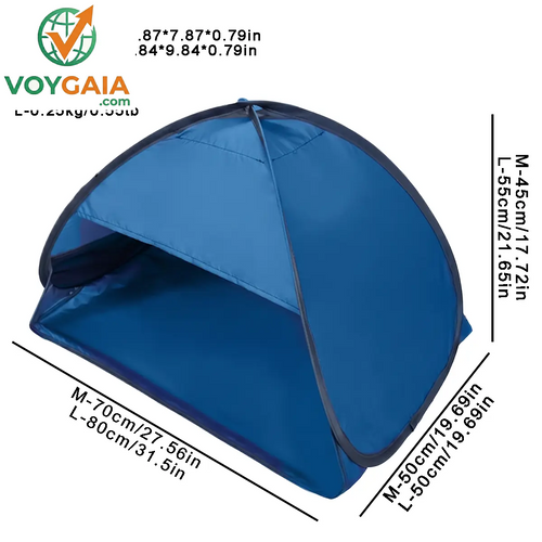 AMLANG Instant Pop up Mini Beach Shade Tent, Lightweight Automatic Sun Shelter Canopy for Head, Laptop & Pets, UV Resistant Portable Tent for Travel Camping Hiking